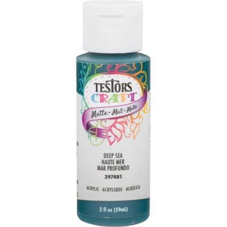 Testors 2 oz Matte Acrylic Craft Paint Deep Sea 249335